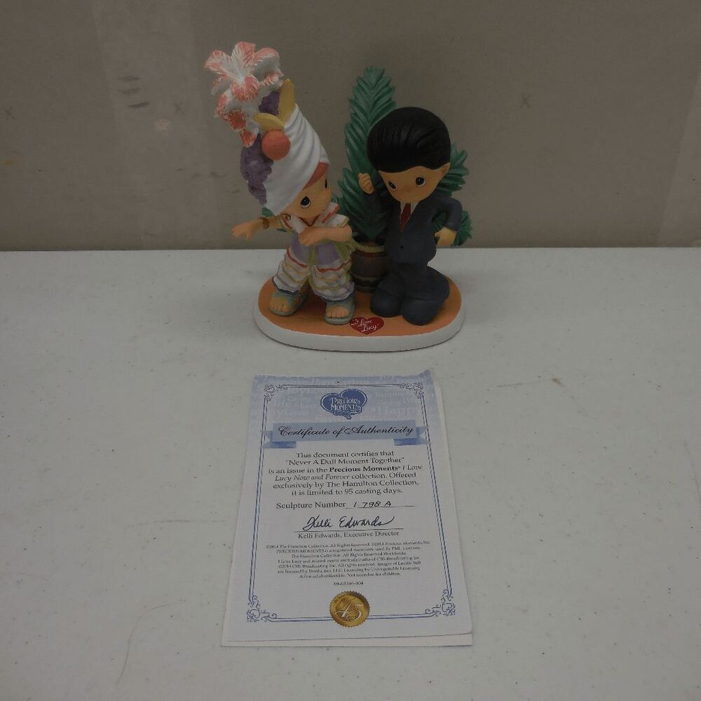 Precious‎ Moments I Love Lucy "Never A Dull Moment Together" W/COA Rare Figure